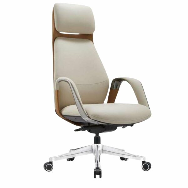Grandeur High-Back Executive Chair – Cream Edition