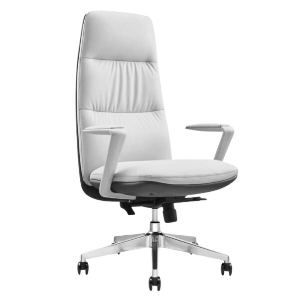 Boss Elite High-Back Executive Chair – White Edition