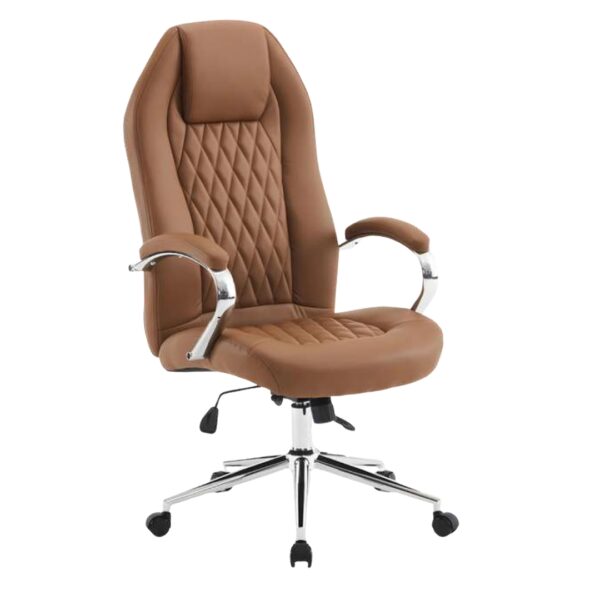 Boss Prestige High-Back Executive Chair – Brown Leatherette