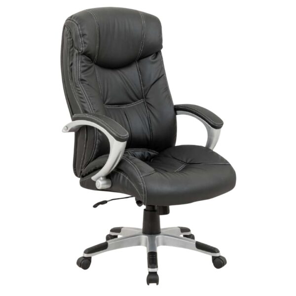 Boss Comfort High-Back Executive Chair – Black Leatherette