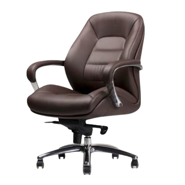 Boss Prime Mid-Back Executive Chair – Brown Leatherette