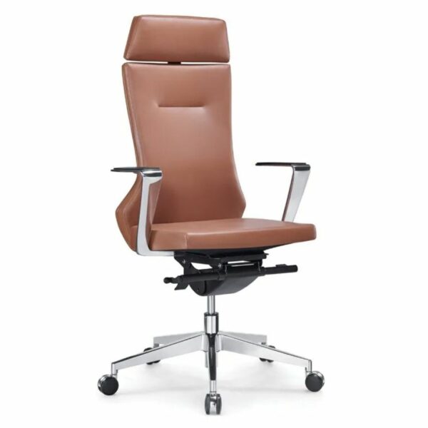 HB Premium High-Back Executive Chair – Tan Leatherette