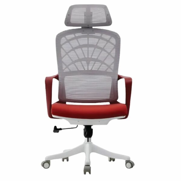 ErgoMesh High-Back Chair – Red & White Edition