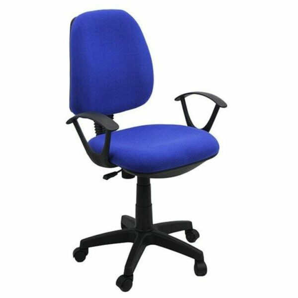 Classic Computer Chair – Blue Fabric Edition