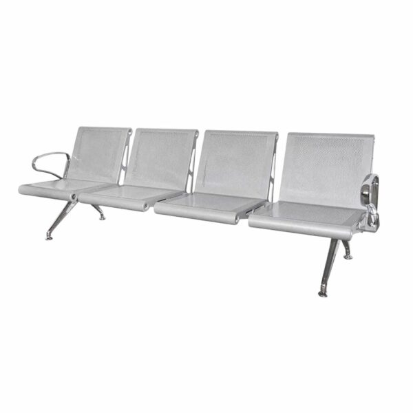 QuadraSteel Visitor Chair – 4 Seater Waiting Area Bench